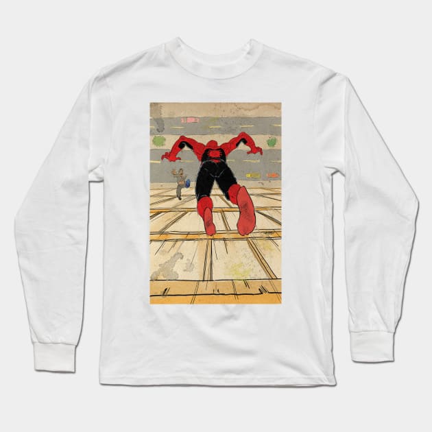 Spider dive Long Sleeve T-Shirt by BarnesComicArt